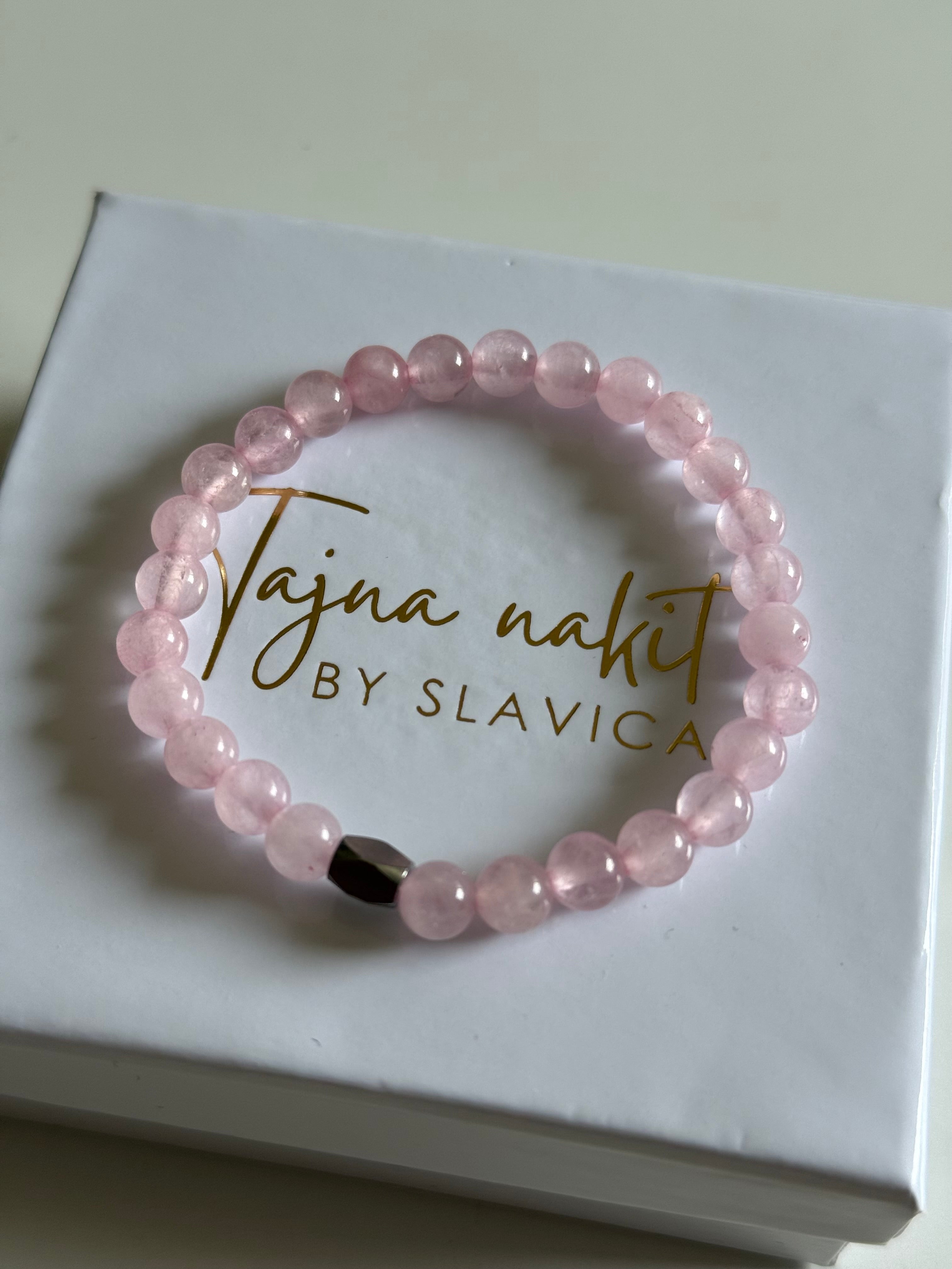 Narukvica od roze kvarca
